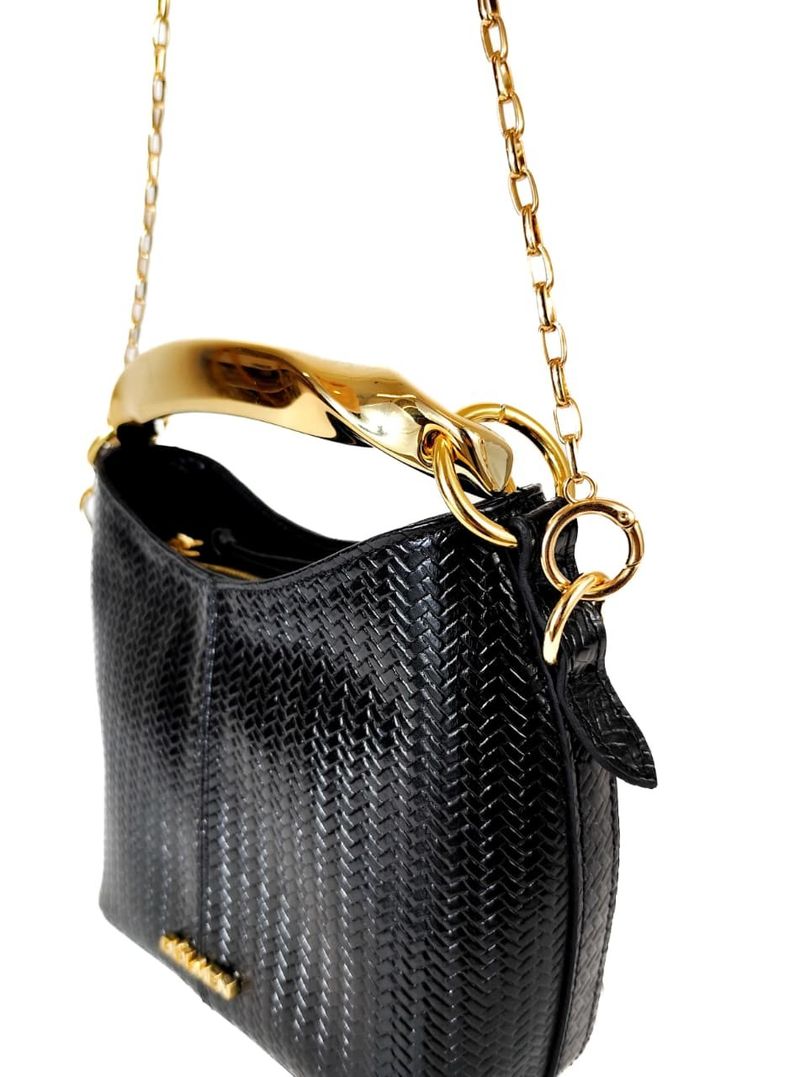 BOLSA STELLA COURO PRETO