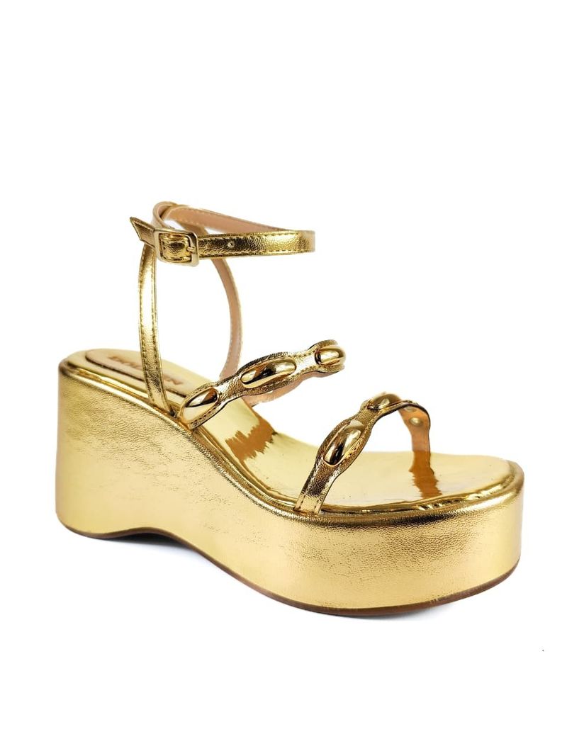 SANDALIA PLATAFORMA OURO