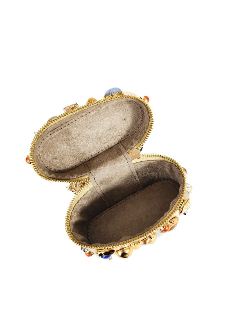 BOLSA MALLU TOTE COURO OURO
