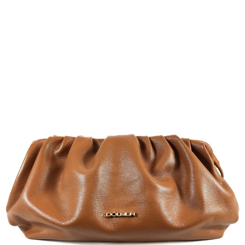 BOLSA MARLI CLUTCH COURO CARAMELO