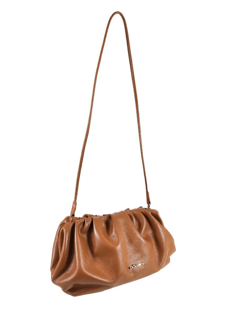 BOLSA MARLI CLUTCH COURO CARAMELO