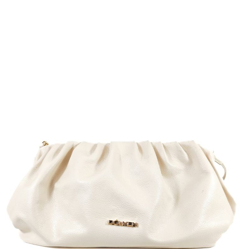 BOLSA MARLI CLUTCH COURO OFF WHITE