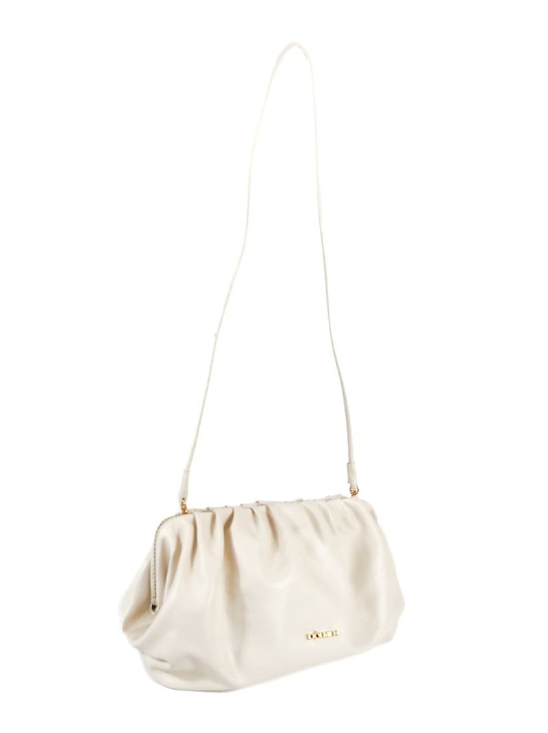 BOLSA MARLI CLUTCH COURO OFF WHITE