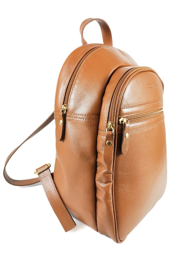 MOCHILA DOL COURO AMBAR