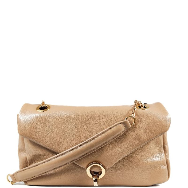 BOLSA LARI TIRACOLO COURO BEGE