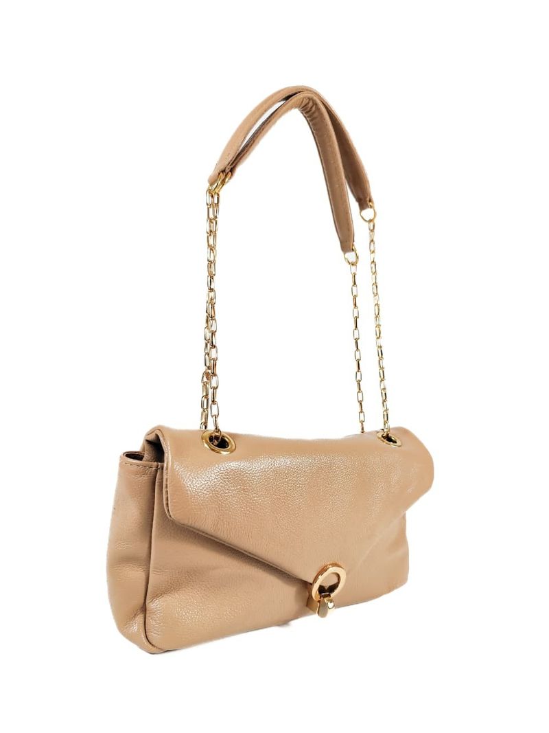 BOLSA LARI TIRACOLO COURO BEGE