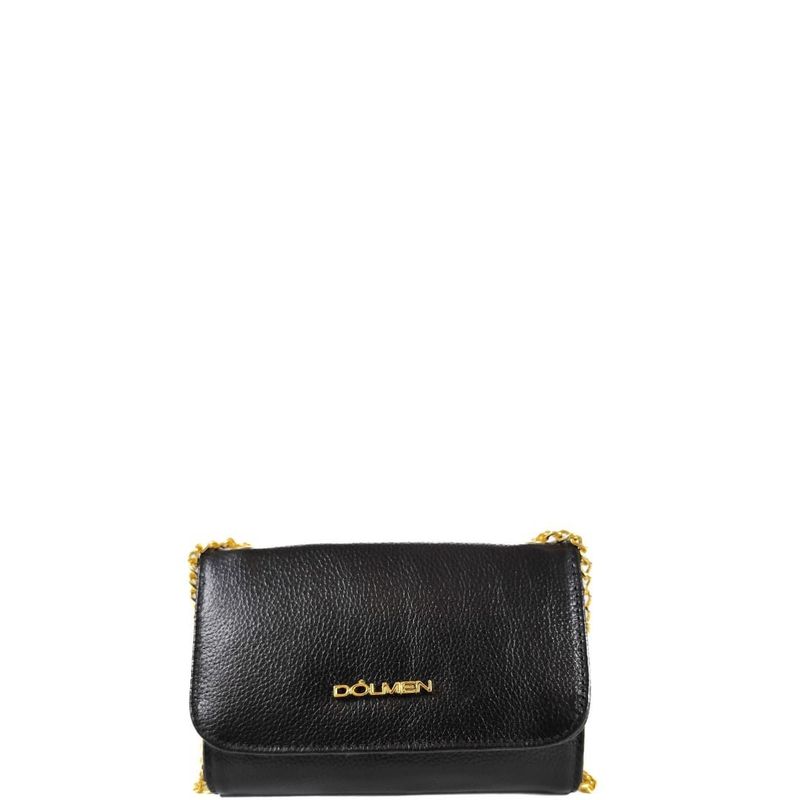 BOLSA ROSE TIRACOLO COURO PRETO