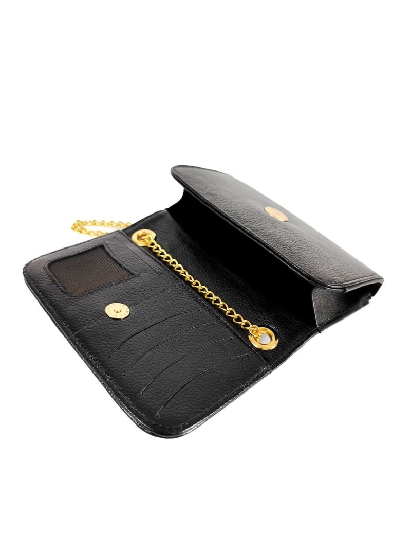 BOLSA ROSE TIRACOLO COURO PRETO