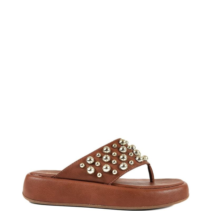 SANDALIA FLATFORM MARROM