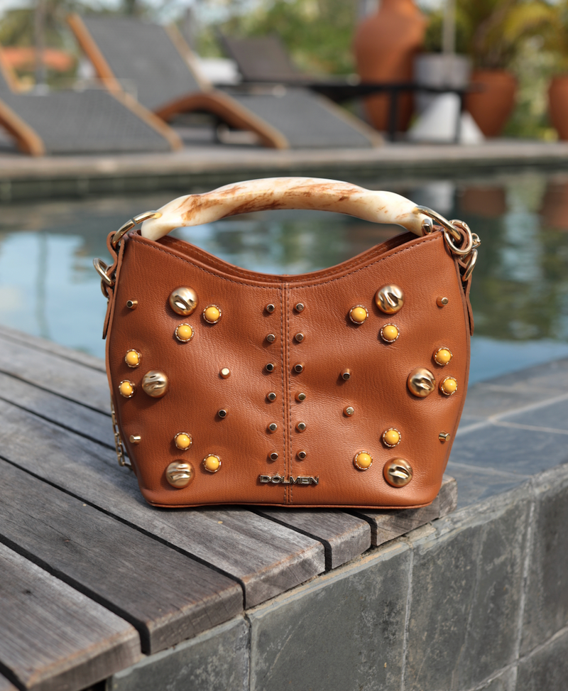 BOLSA STELLA COURO CARAMELO