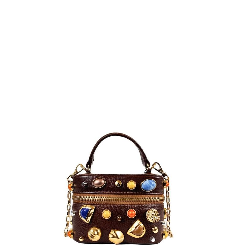 BOLSA MALLU TOTE COURO PINHAO
