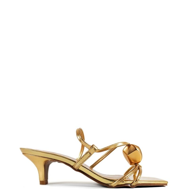 SANDÁLIA SALTO BAIXO OURO