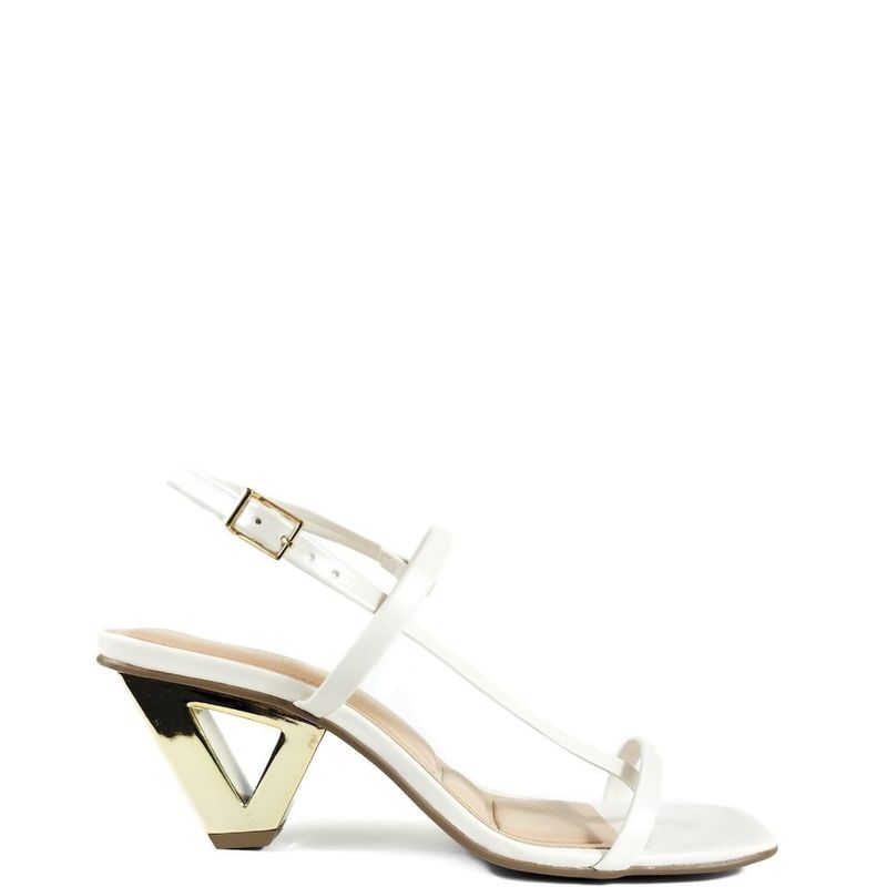 SANDALIA SALTO MEDIO OFF WHITE