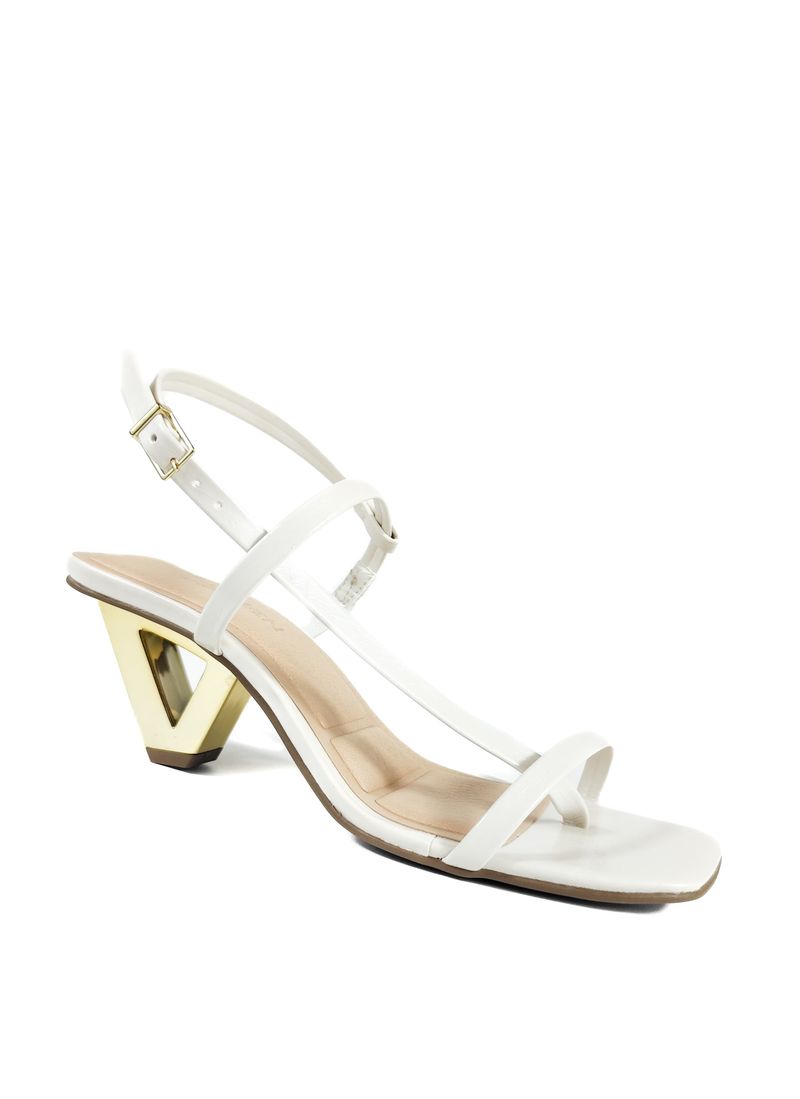 SANDALIA SALTO MEDIO OFF WHITE