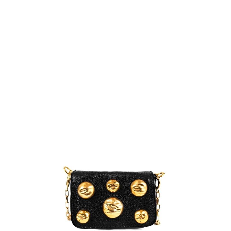 BOLSA NICE P TIRACOLO COURO PRETO