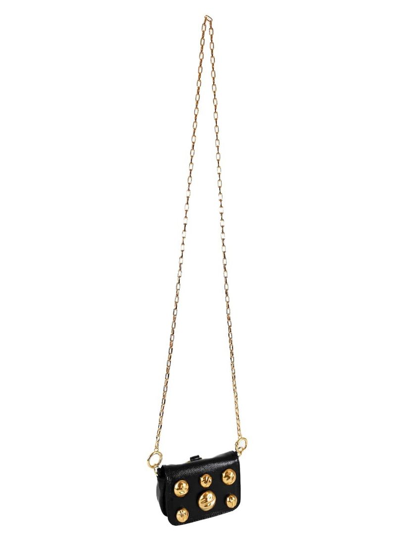 BOLSA NICE P TIRACOLO COURO PRETO