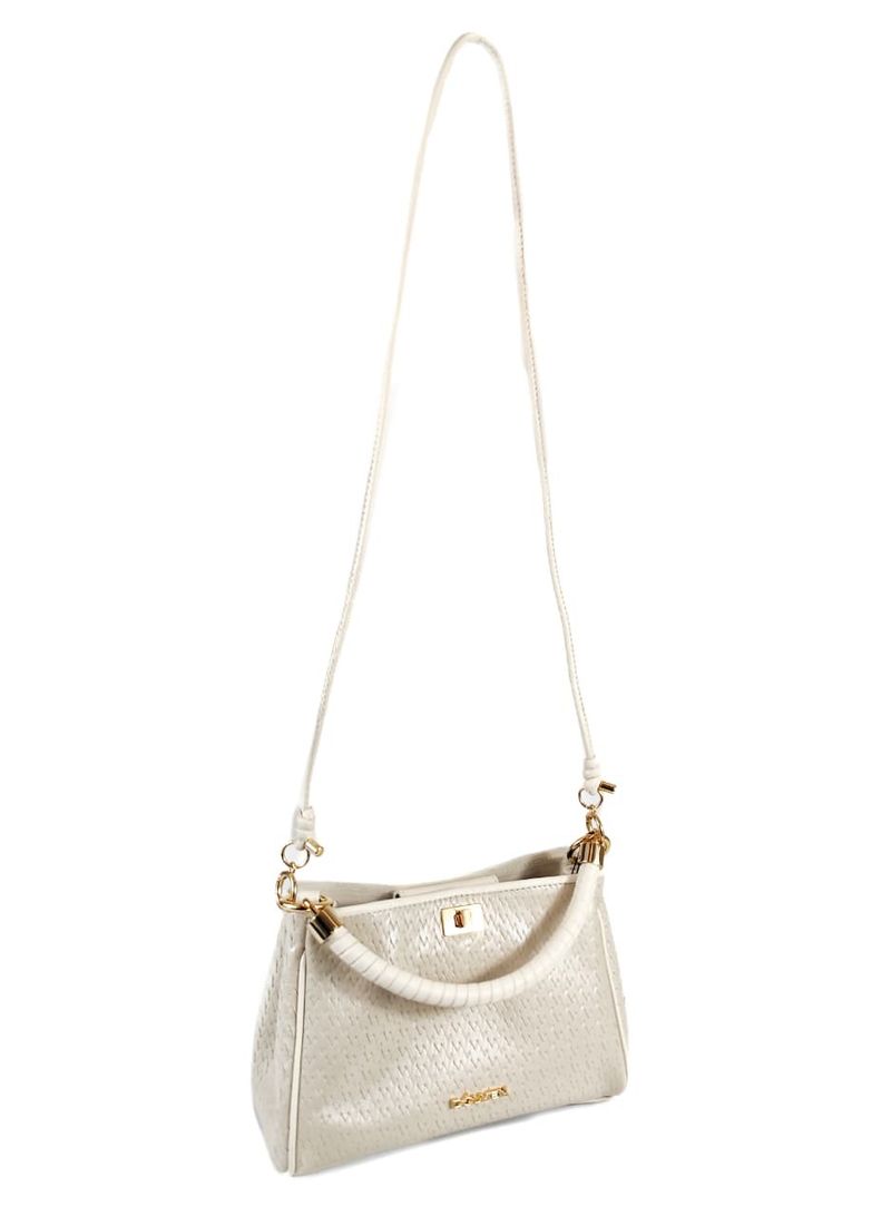 BOLSA PALOMA TIRACOLO COURO OFF WHITE