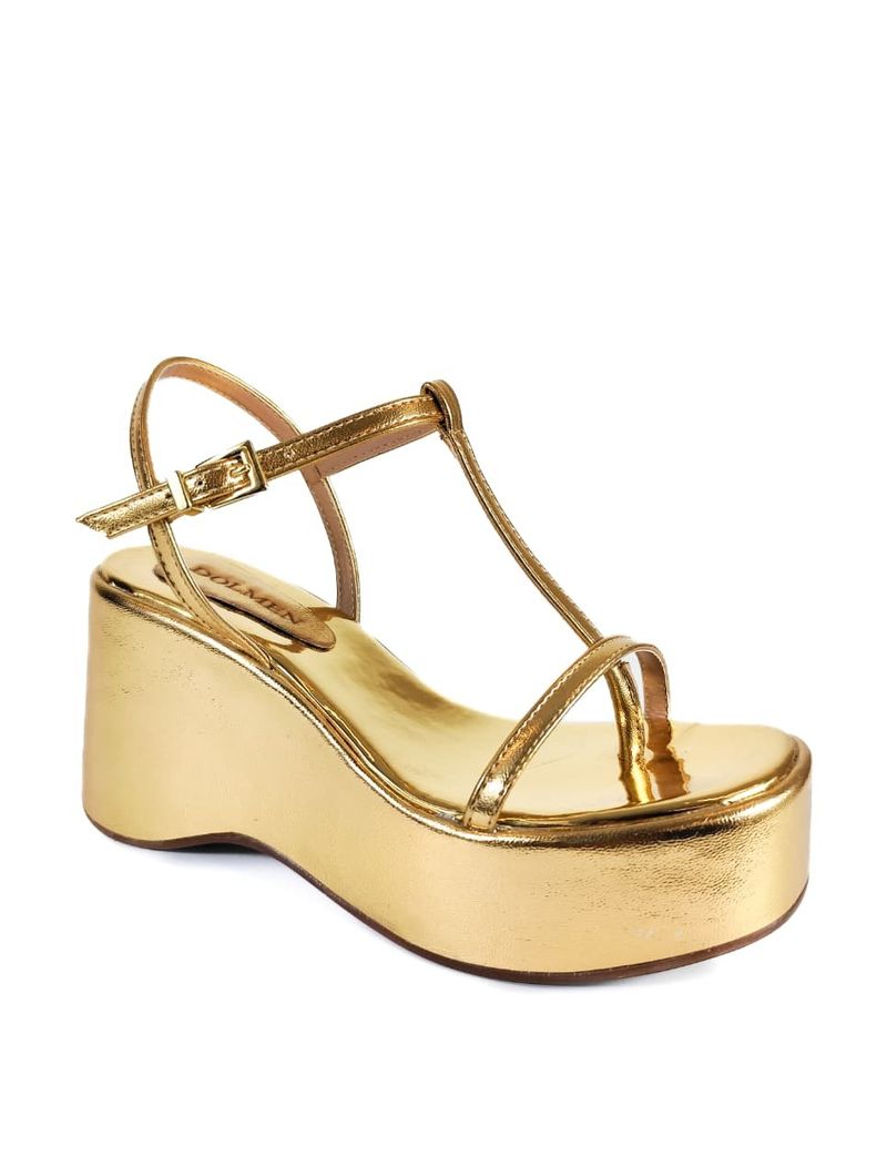 SANDALIA PLATAFORMA OURO