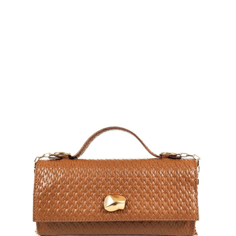 BOLSA SOFIE TIRACOLO COURO CARAMELO