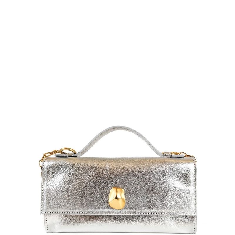 BOLSA SOFIE TIRACOLO COURO PRATA