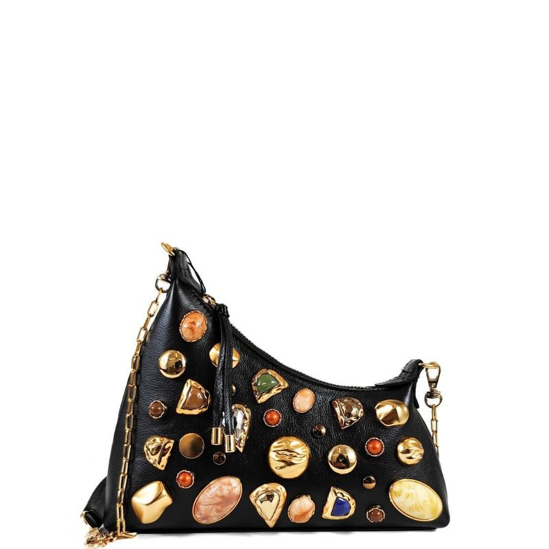 BOLSA NADINI TIRACOLO COURO PRETO