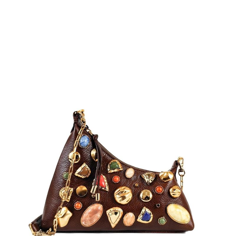 BOLSA NADINI TIRACOLO COURO PINHÃO