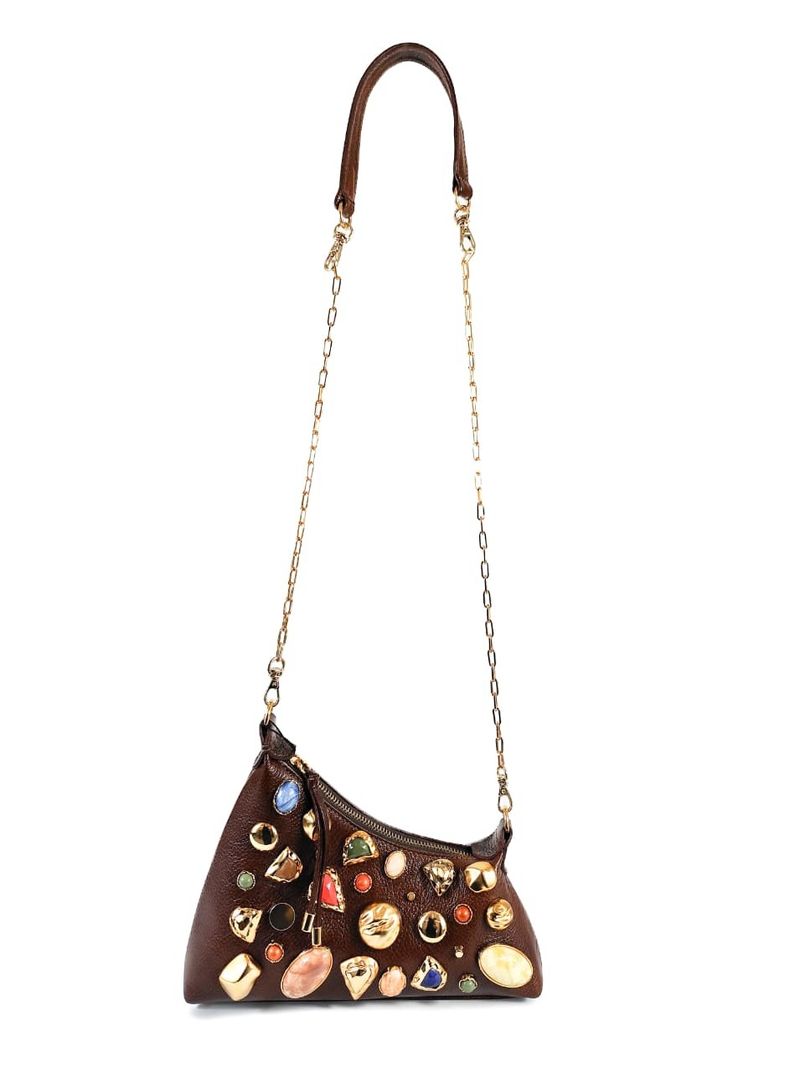BOLSA NADINI TIRACOLO COURO PINHÃO