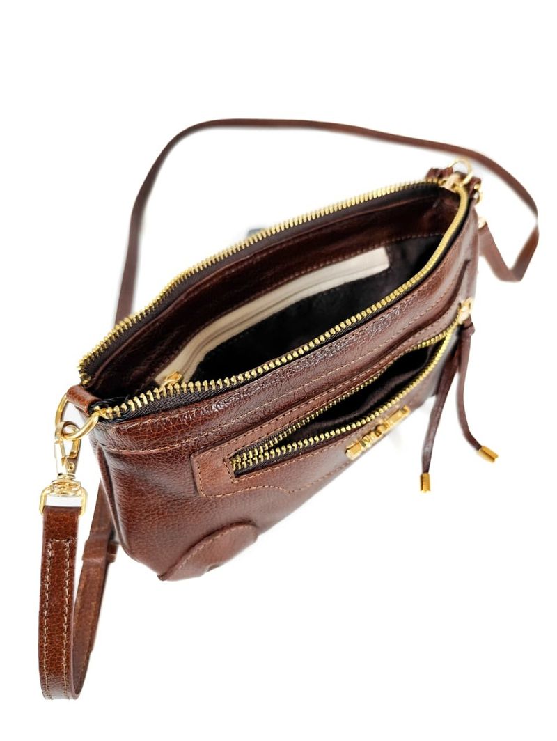 BOLSA FRIDA TIRACOLO COURO PINHÃO