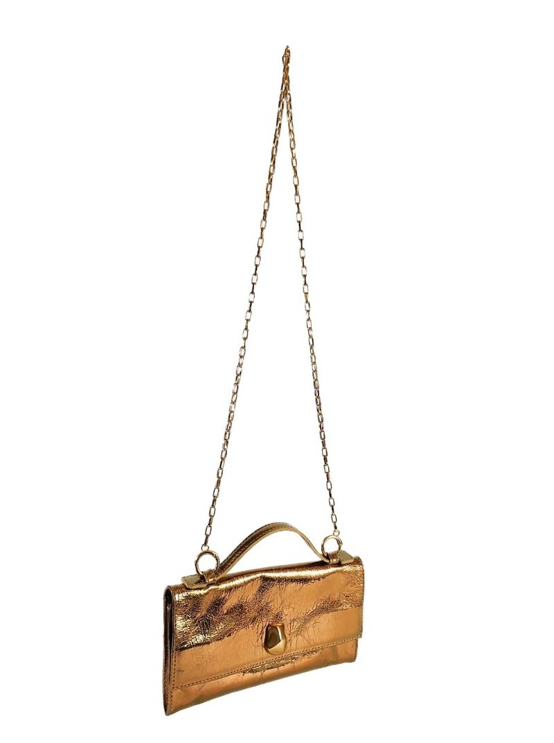 BOLSA SOFIE TIRACOLO COURO BRONZE