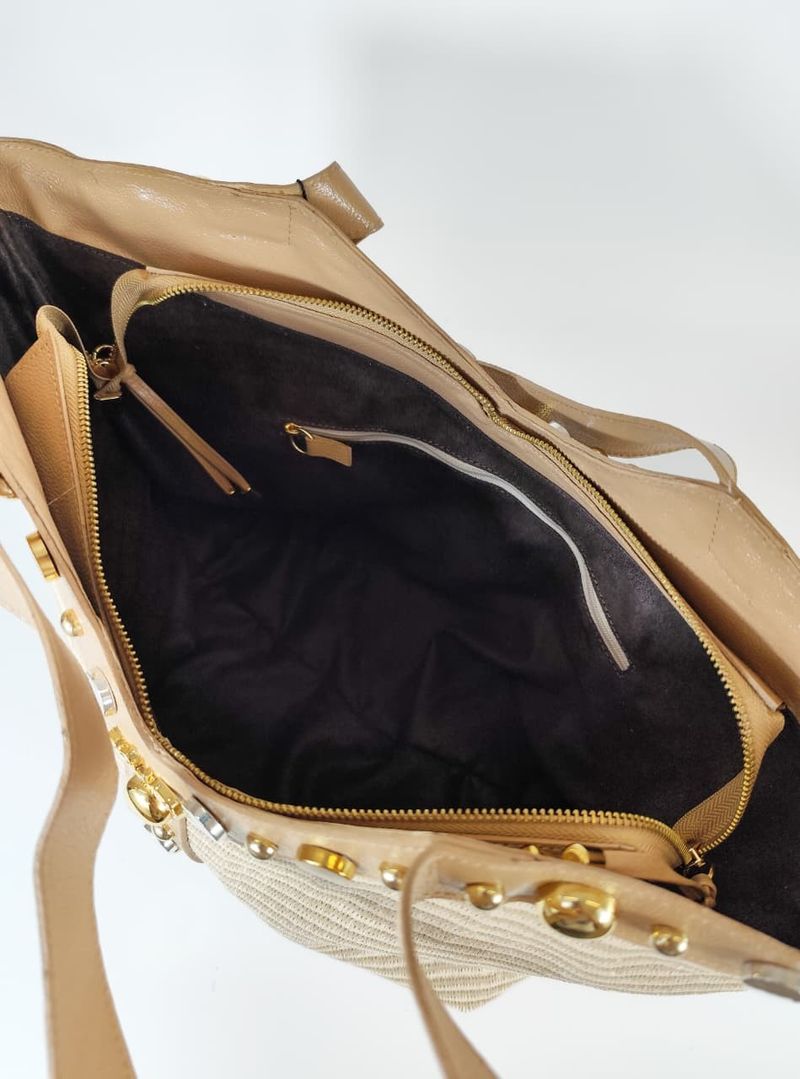 BOLSA TALITA COURO BEGE