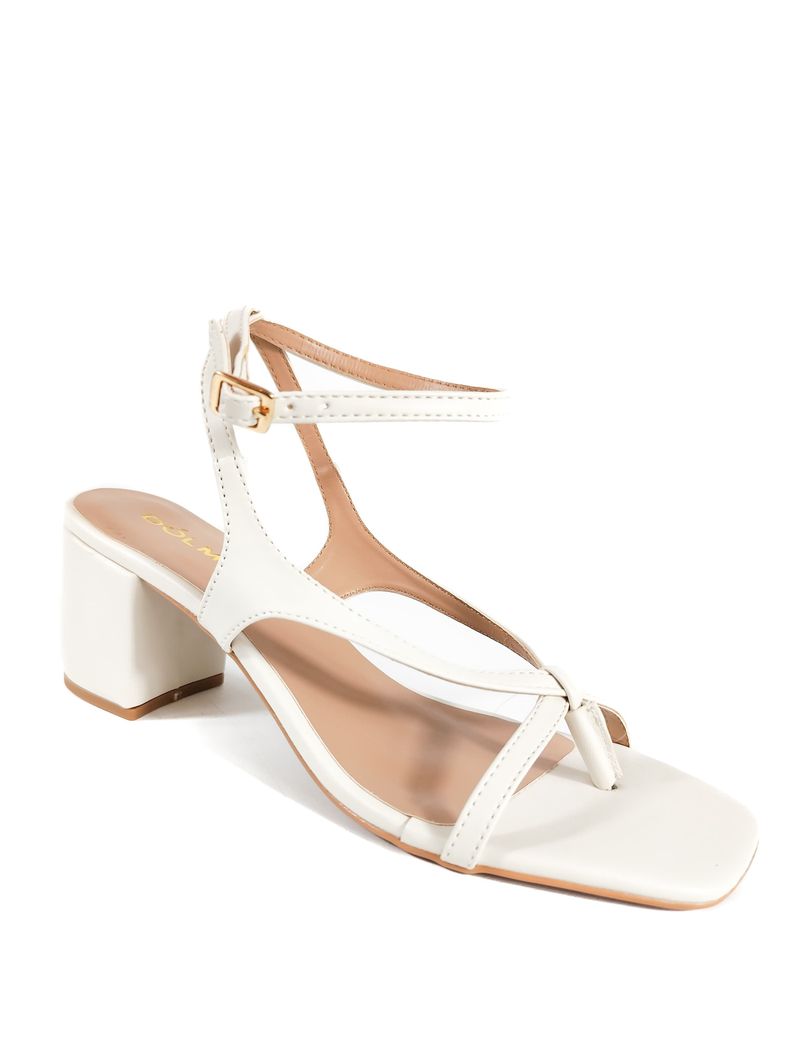SANDALIA SALTO MEDIO OFF WHITE