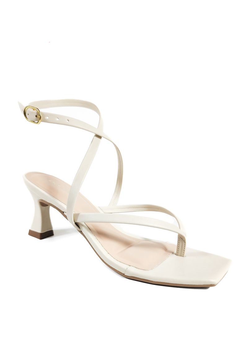 SANDALIA SALTO MEDIO OFF WHITE