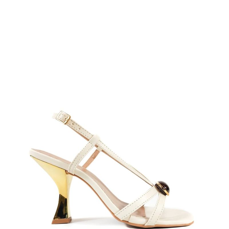 SANDALIA SALTO ALTO OFF WHITE