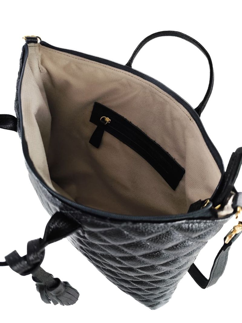 BOLSA NOTEBOOK COURO PRETO