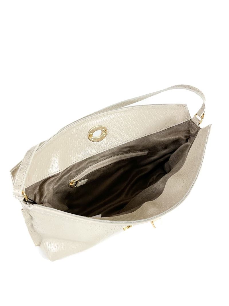 MINI BAG LIGIA COURO OFF WHITE