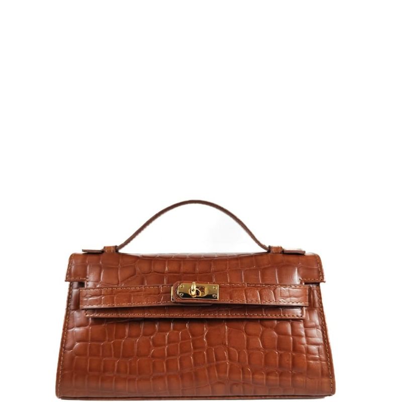 BOLSA LILA COURO TOTE PINHAO