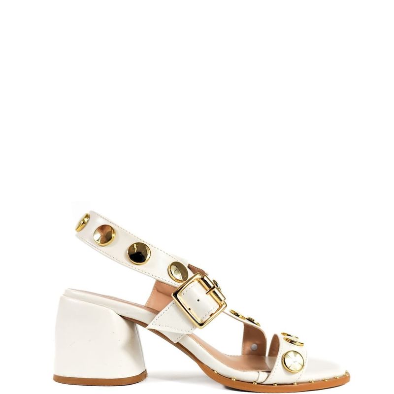 SANDALIA SALTO MEDIO OFF WHITE