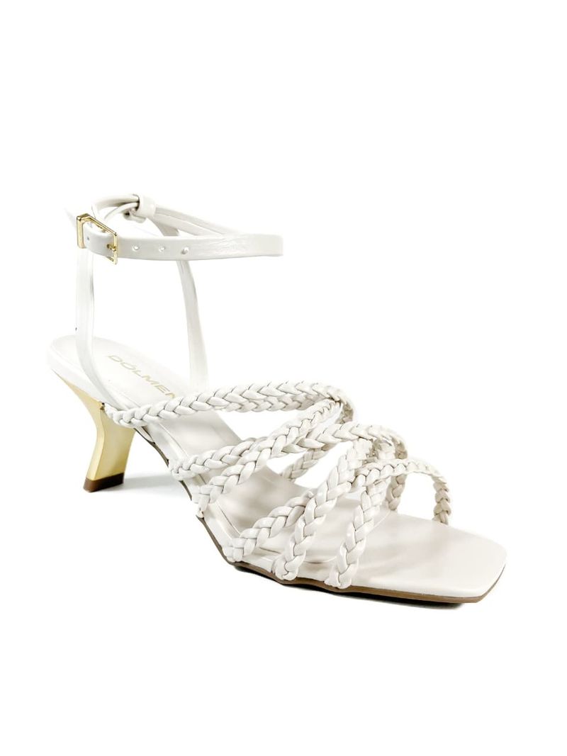 SANDÁLIA SALTO MEDIO OFF WHITE