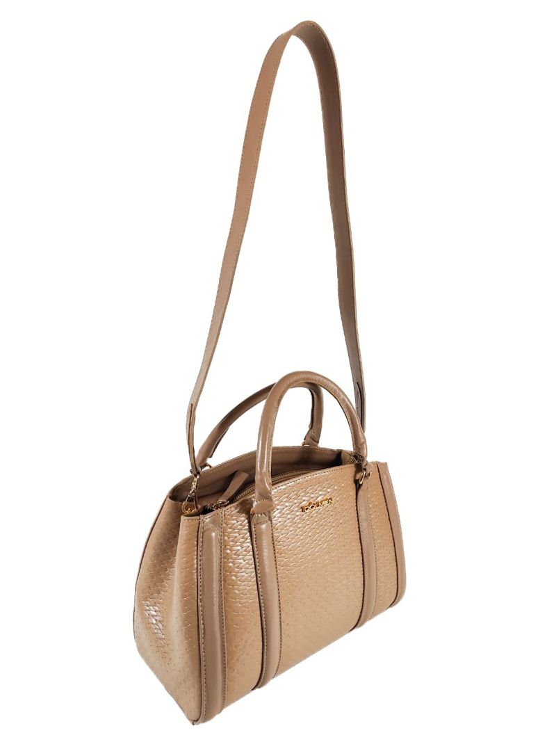 BOLSA GRAZI COURO TOTE TIRACOLO BEGE