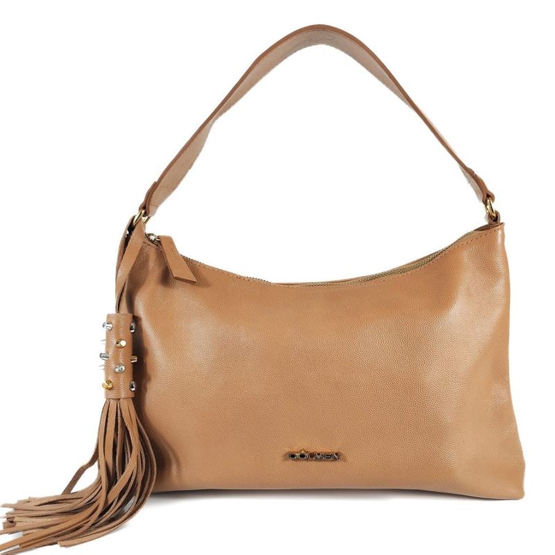 BOLSA REGINA TIRACOLO COURO BEGE