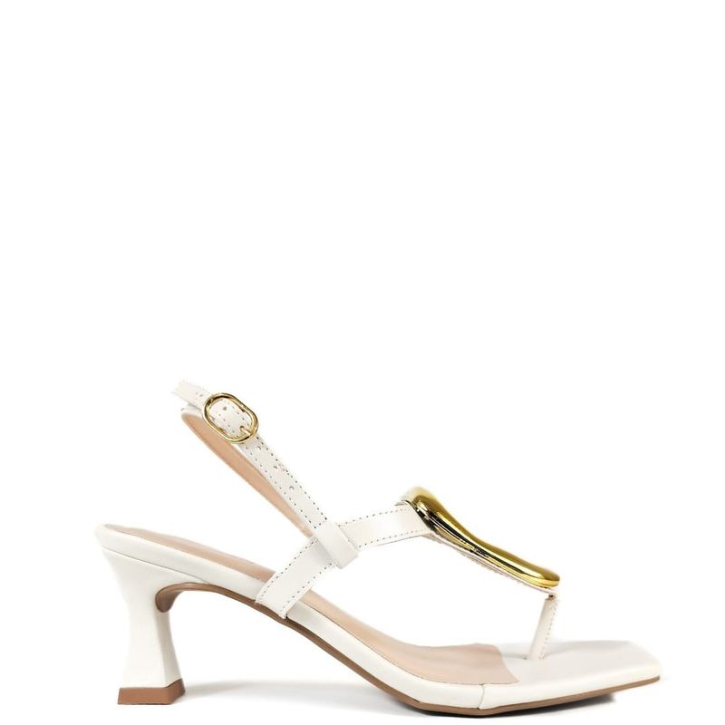 SANDALIA SALTO MEDIO OFF WHITE