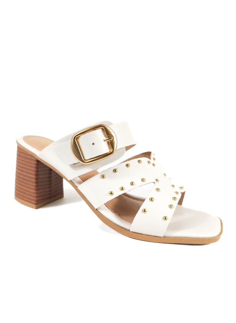 SANDALIA SALTO MEDIO OFF WHITE