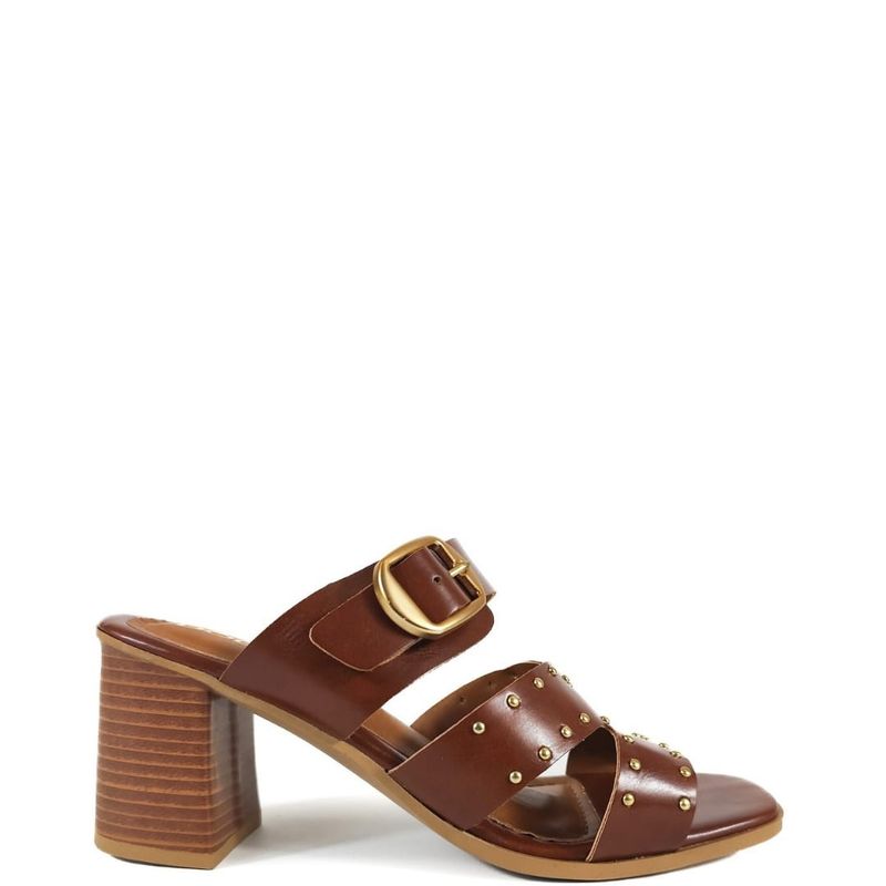 SANDALIA SALTO MEDIO WHISKY