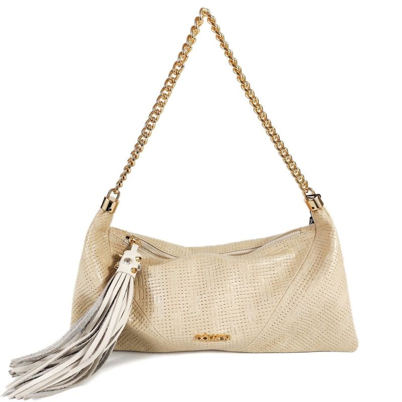 BOLSA EMILLY CLUTCH COURO OFF WHITE