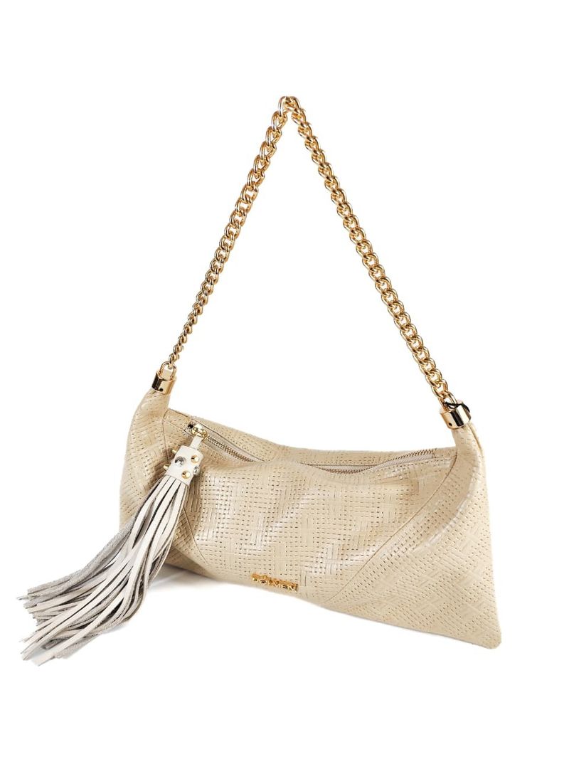 BOLSA EMILLY CLUTCH COURO OFF WHITE