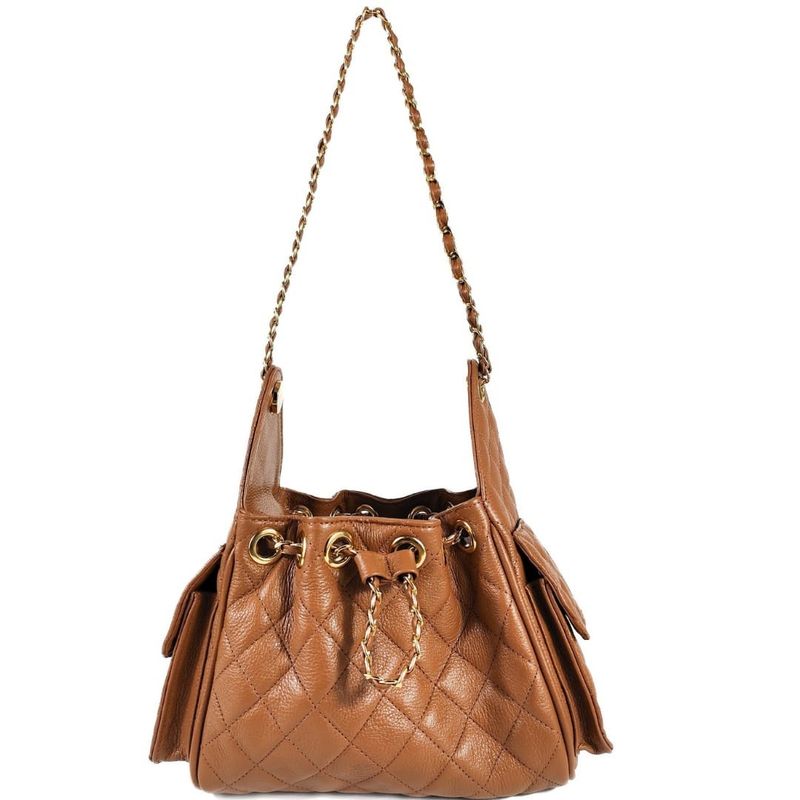 BOLSA MARISA COURO CARAMELO