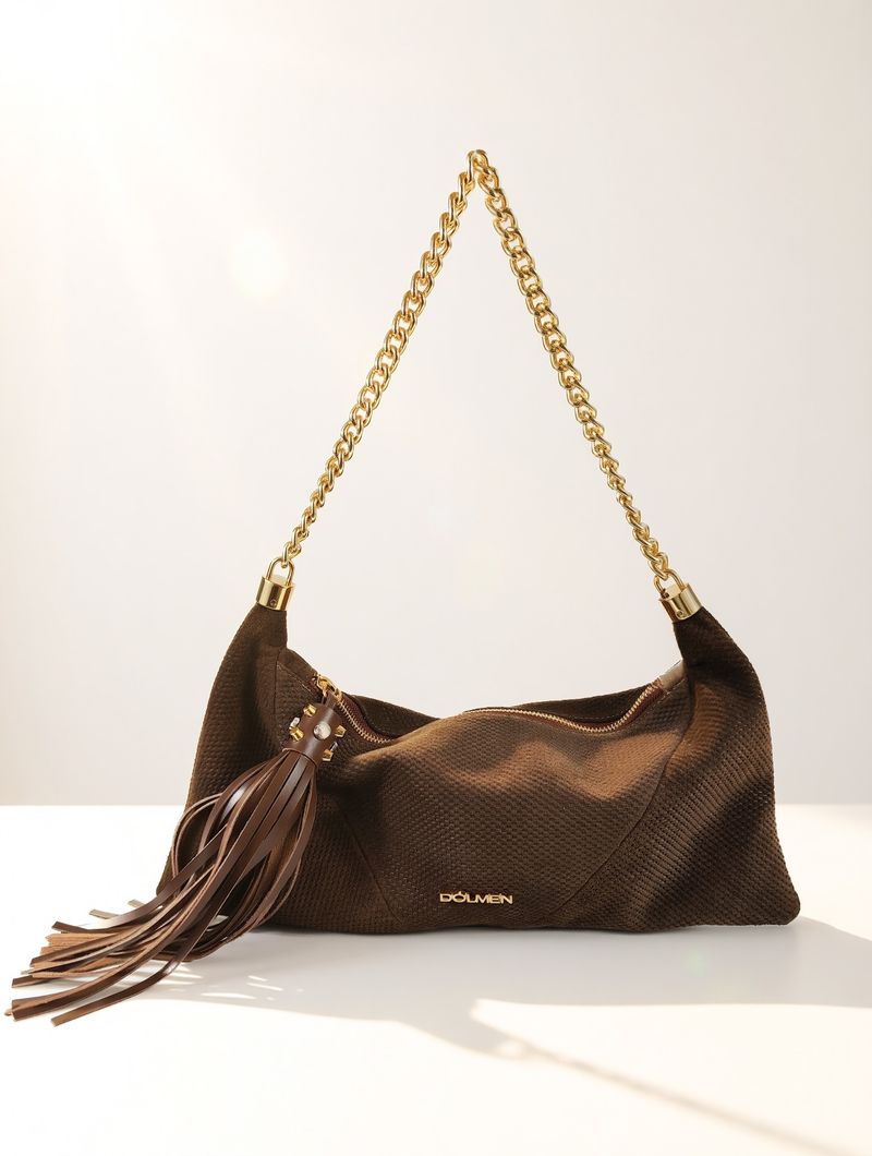 BOLSA EMILLY CLUTCH COURO CAFE