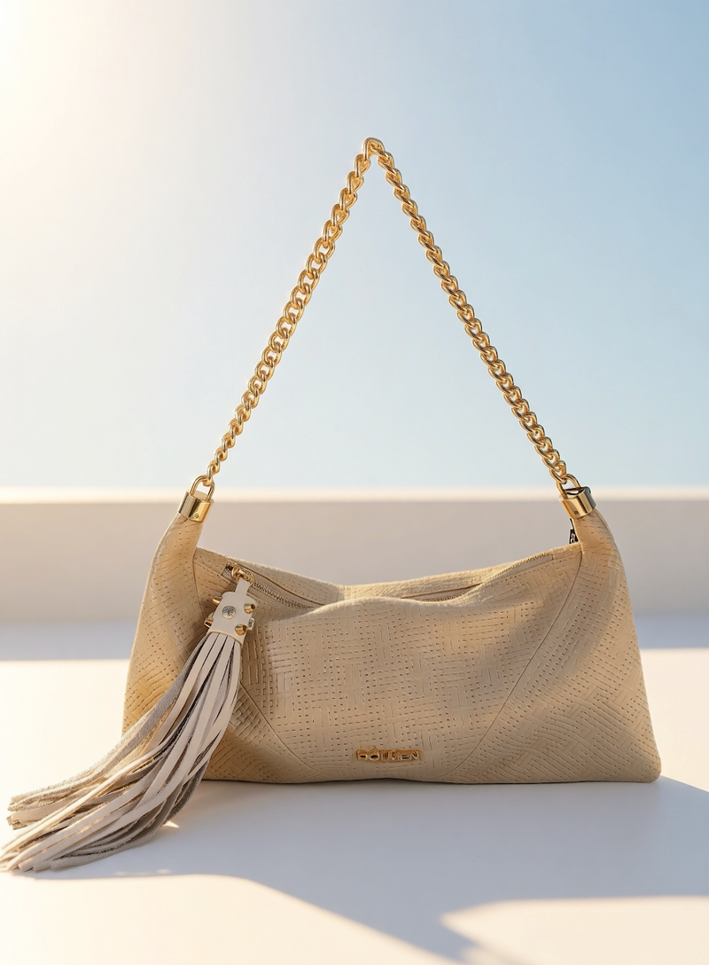 BOLSA EMILLY CLUTCH COURO OFF WHITE