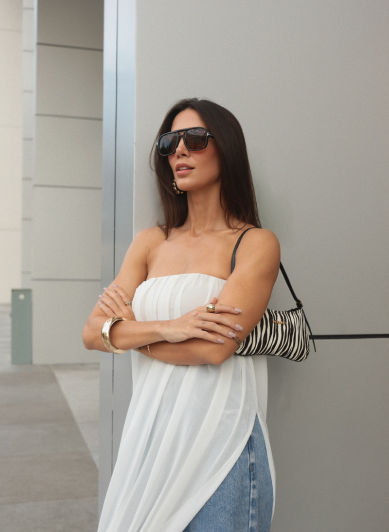 MINI BAG ESME COURO ZEBRA