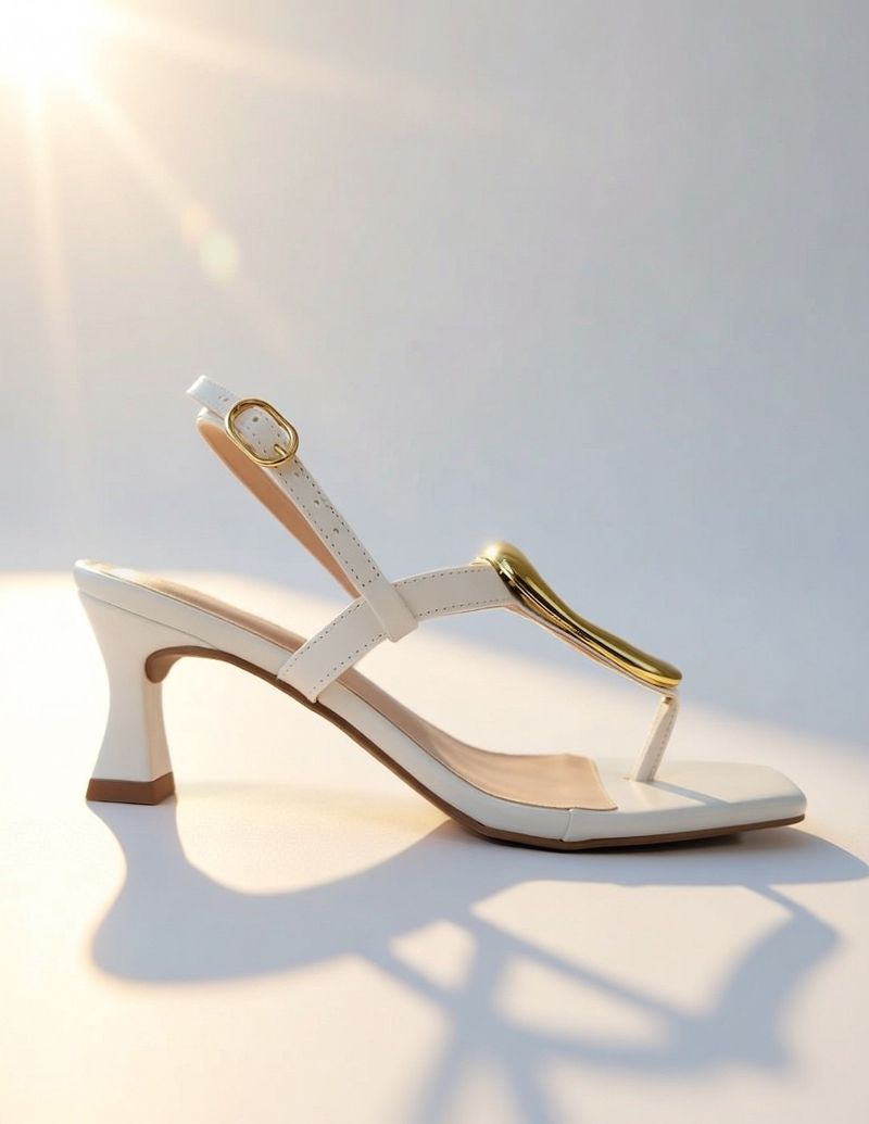SANDALIA SALTO MEDIO OFF WHITE
